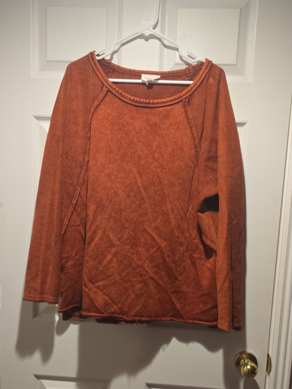 Rust Long Sleeve Women's Top